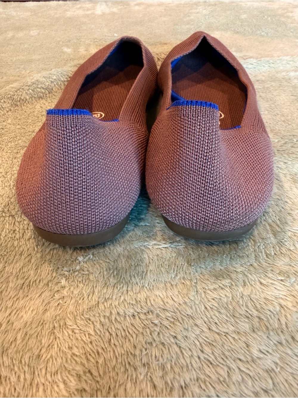 Rothy’s The Point Flats Women’s Size W11 Purple Blue Knit Pointed Toe - Picture 6 of 11